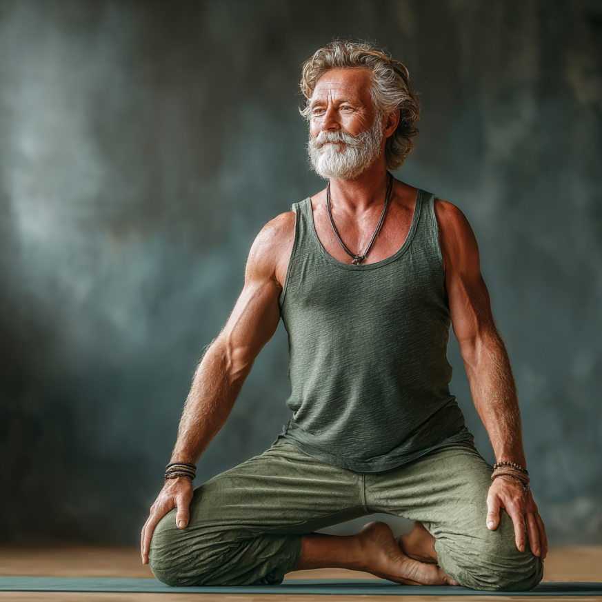 Жінка виконує йогу